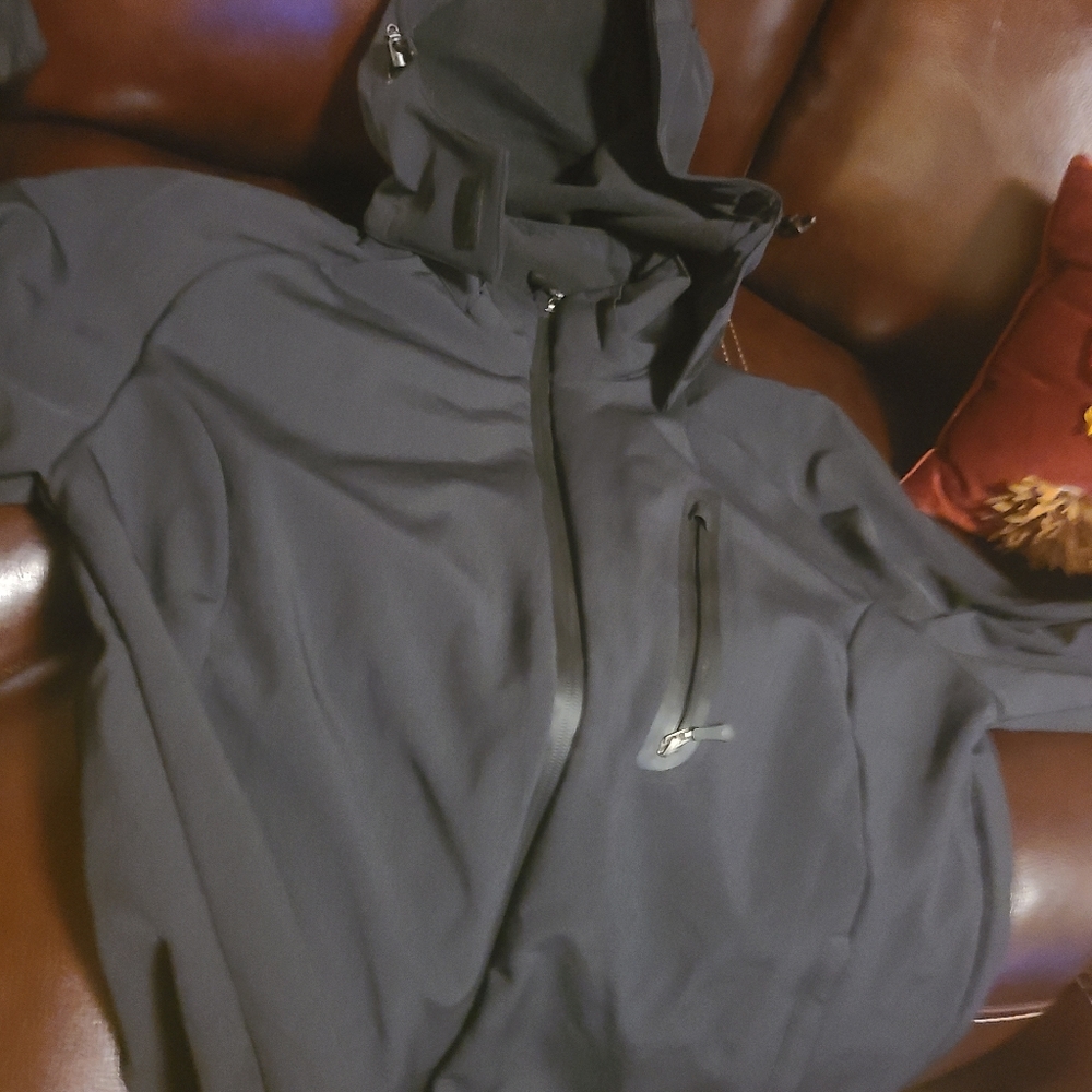 Hooded, water repellant jacket